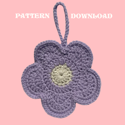 Crochet Flower Pouch Bag Charm Pattern